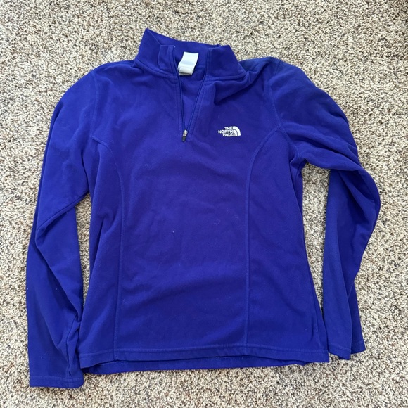 The North Face Women's Purple Quarter-Zip Fleece Pullover Jacket Size Medium - Picture 1 of 4